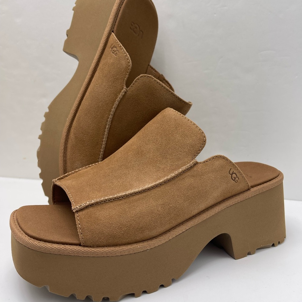 UGG Platform Slide Mules Sandals 
W / 1167476
W NEW HEIGHTS SLIDE Chestnut - Picture 15 of 16